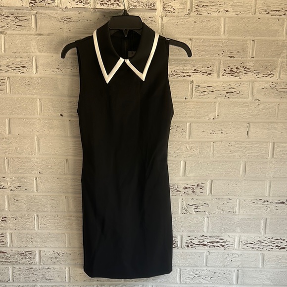 Alice + Olivia Wynell Tipped Collar Minidress - Picture 3 of 6